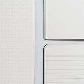 black A6 memo book paper types - blank, dot, ruled